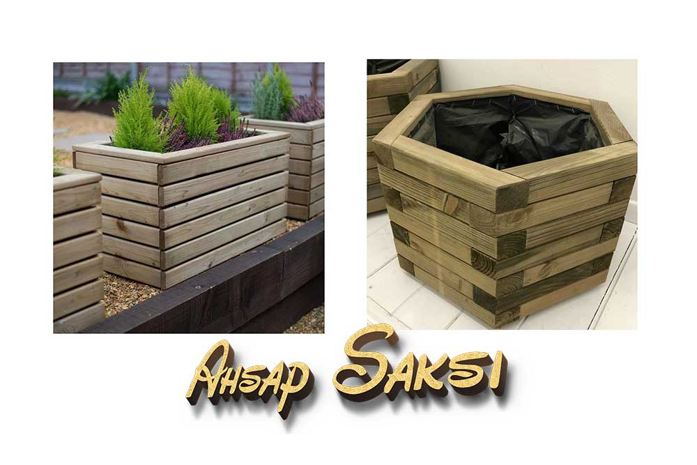 Kağıthane ahşap saksı