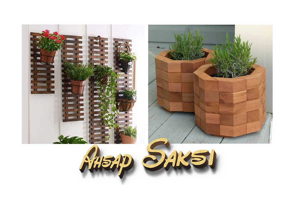 Pendik ahşap saksı