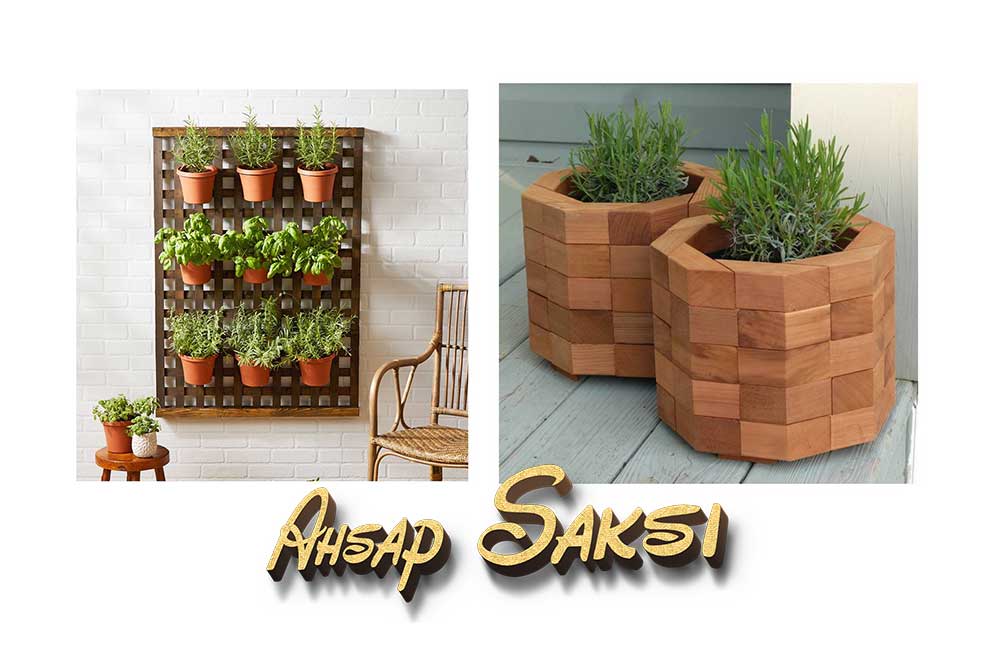 Sancaktepe ahşap saksı