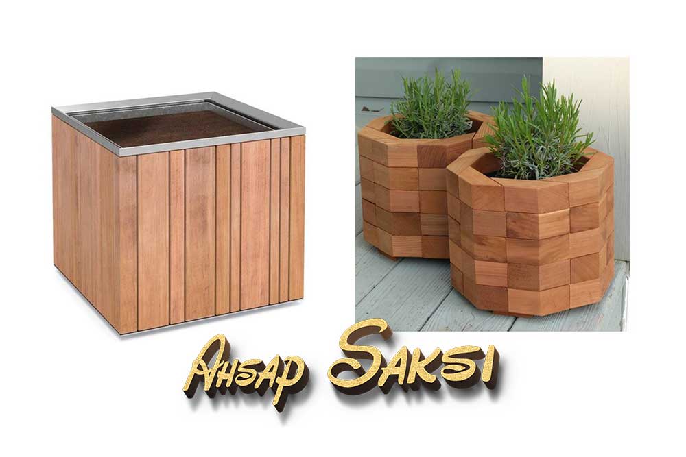 Sarıyer ahşap saksı