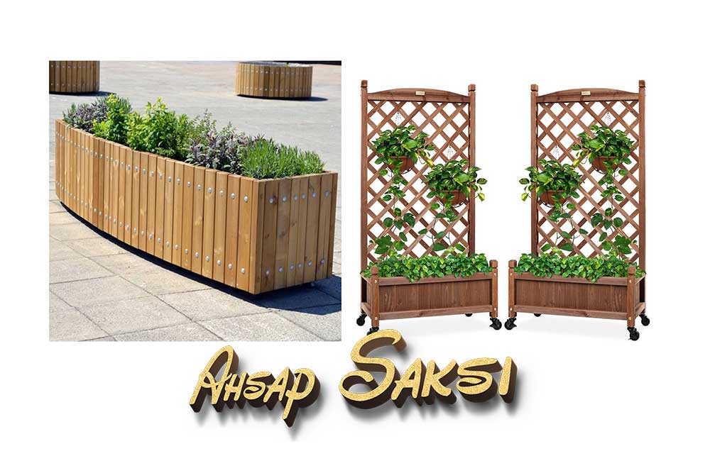 Ağrı ahşap saksı
