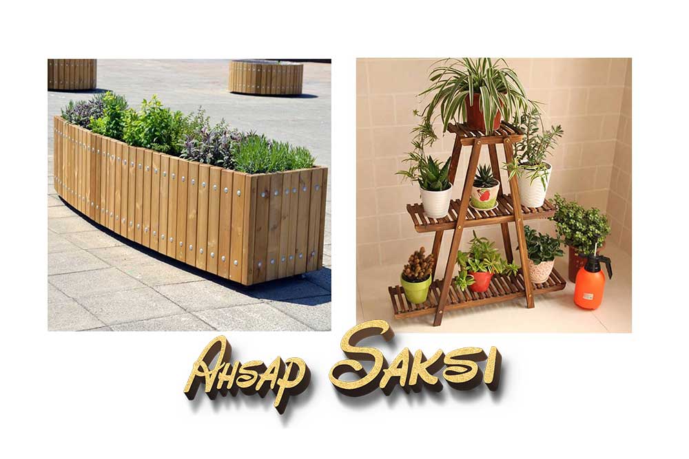 Amasya ahşap saksı