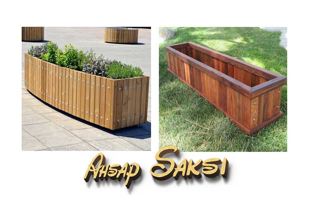 Aydın ahşap saksı