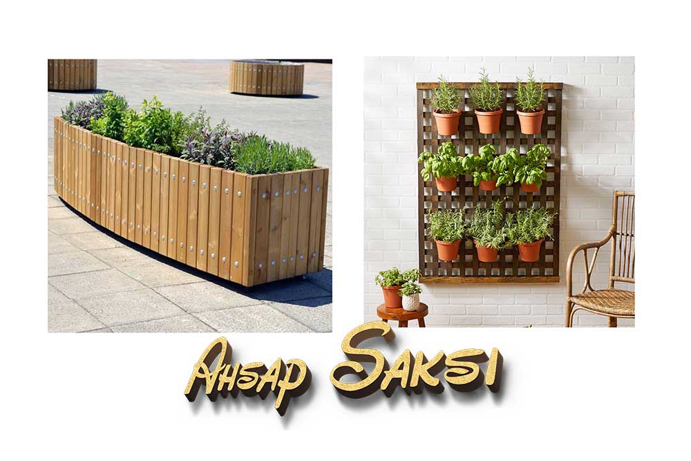 Bilecik ahşap saksı