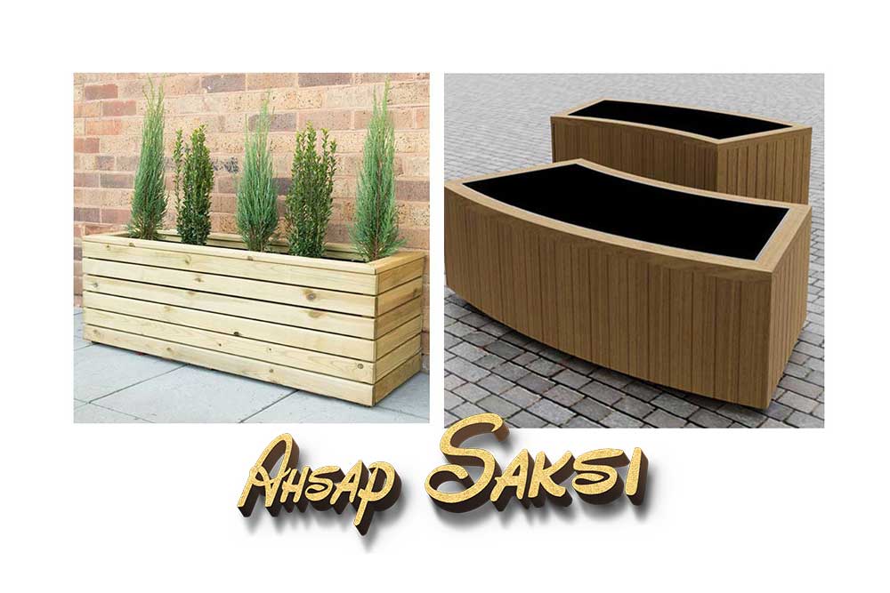 Bolu ahşap saksı
