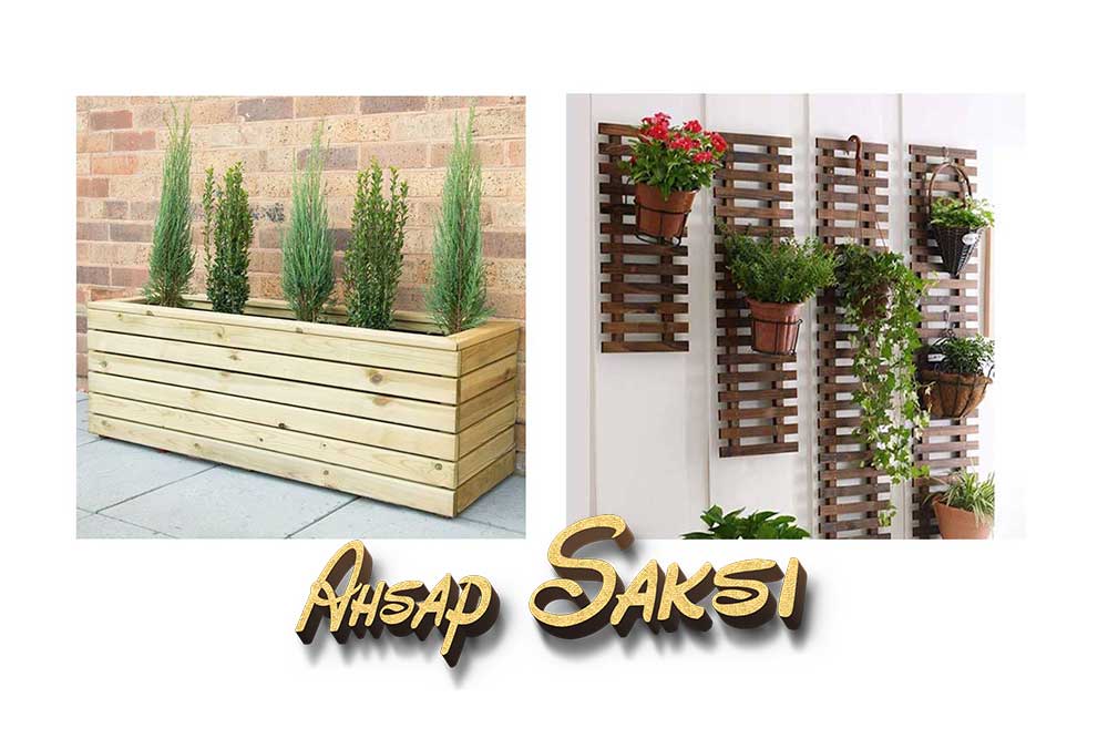 Denizli ahşap saksı