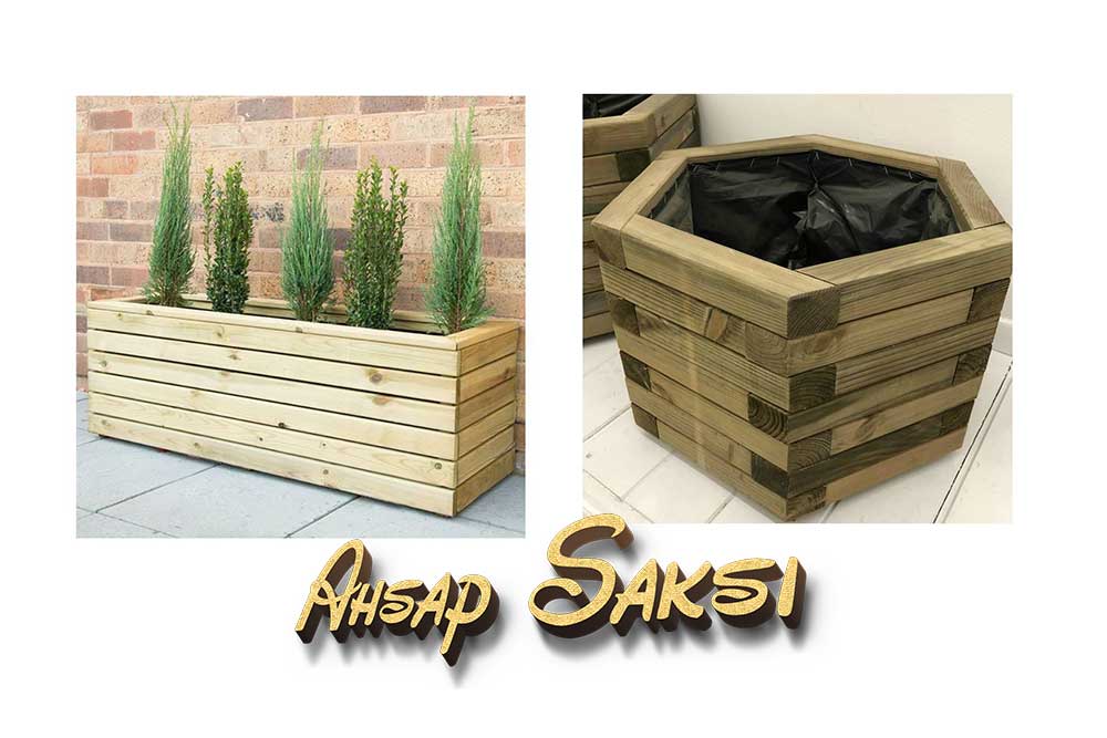 Gümüşhane ahşap saksı
