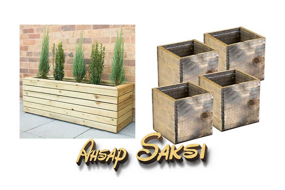 Hakkari ahşap saksı