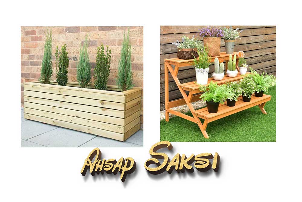 İçel ahşap saksı