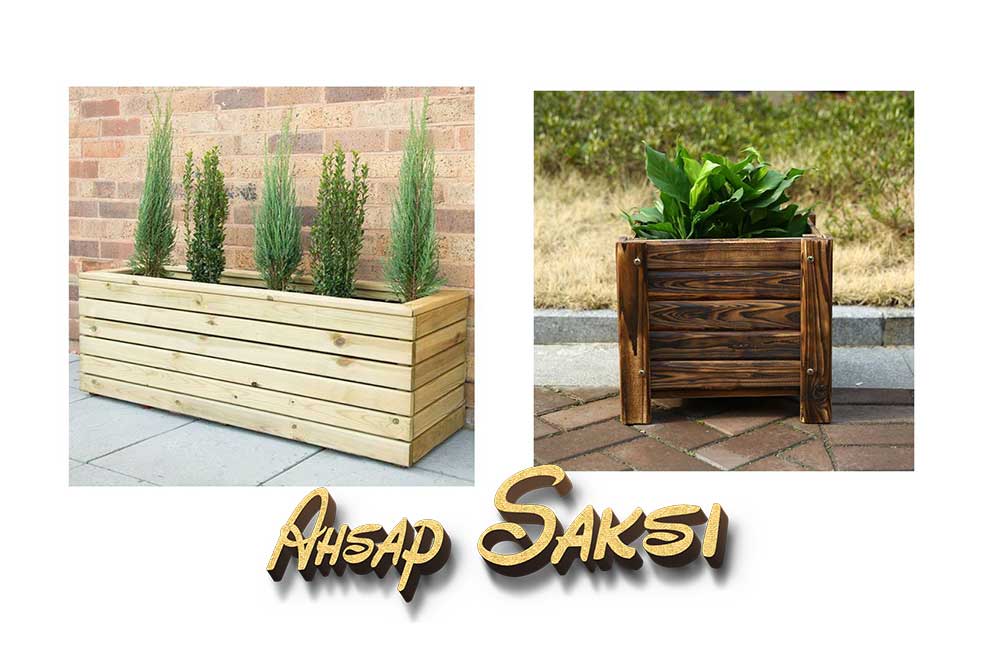 Mersin ahşap saksı