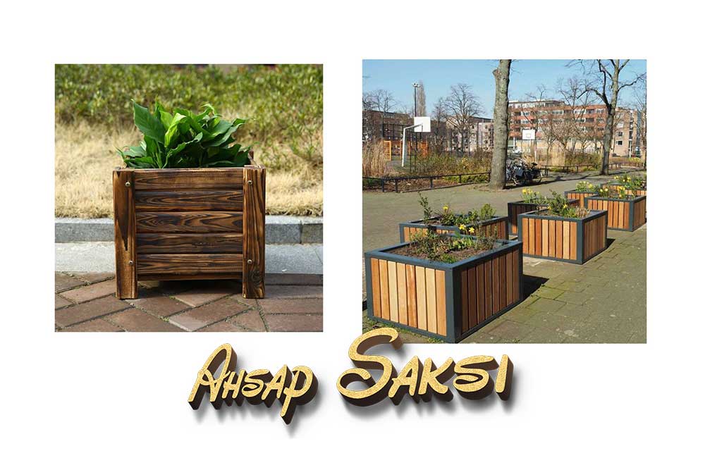 Kırşehir ahşap saksı