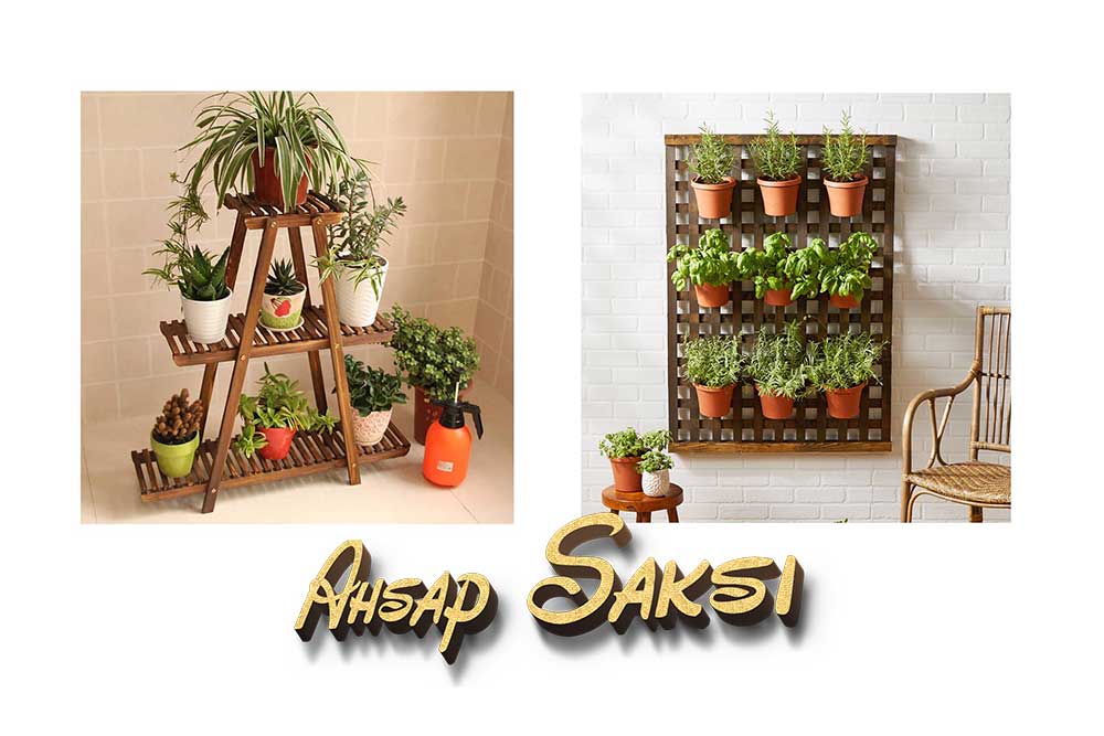 Muğla ahşap saksı