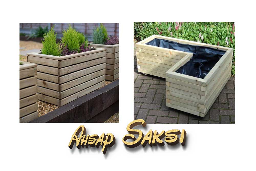 Samsun ahşap saksı