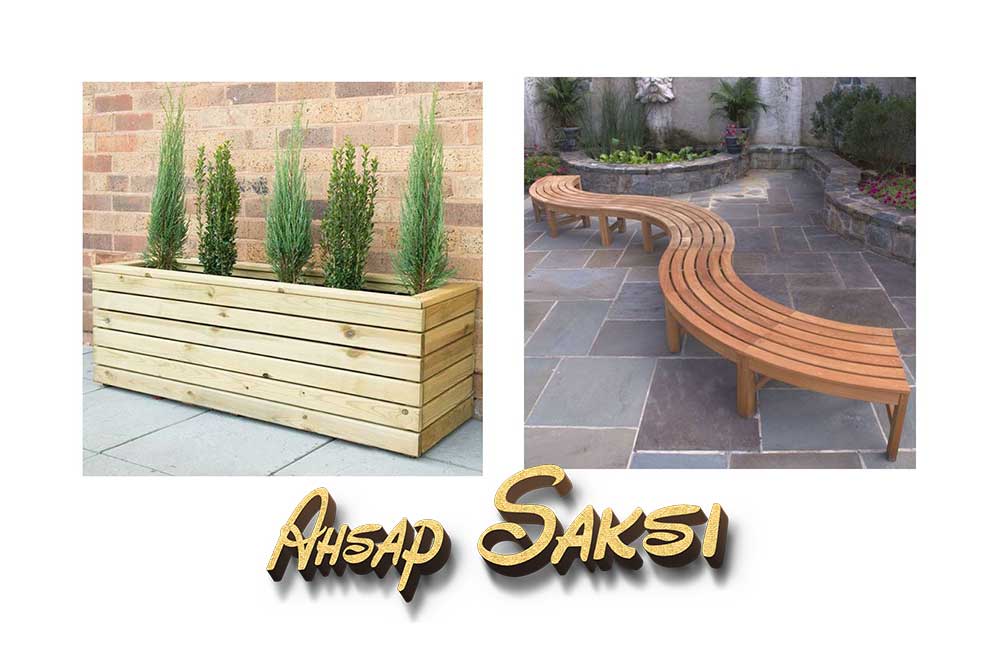 Van ahşap saksı
