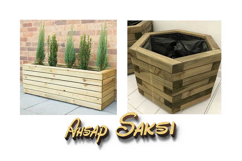 Zonguldak ahşap saksı