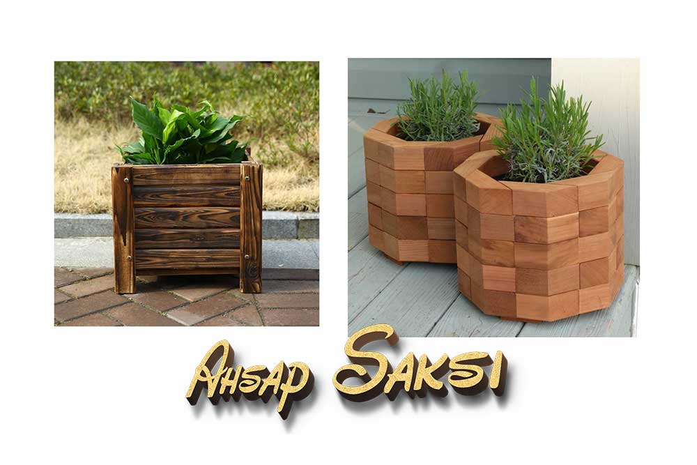 Karaman ahşap saksı